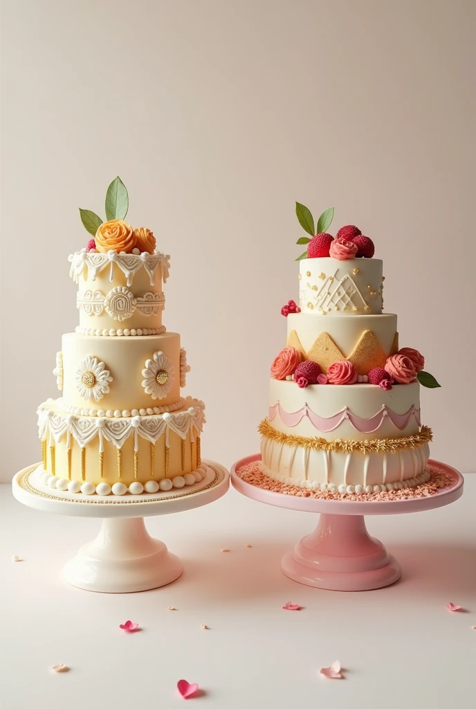 MAKE A CAKE WITH AN EXPENSIVE LABEL AND THE SAME CAKE WITH A CHEAPER PRICE TAG