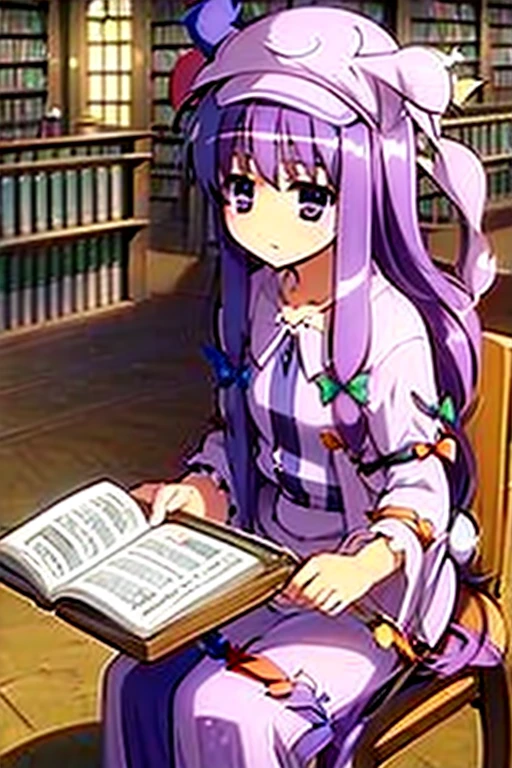 (((Touhou, Patchouli, Library, Costume, Tsukimura Suzuka)))