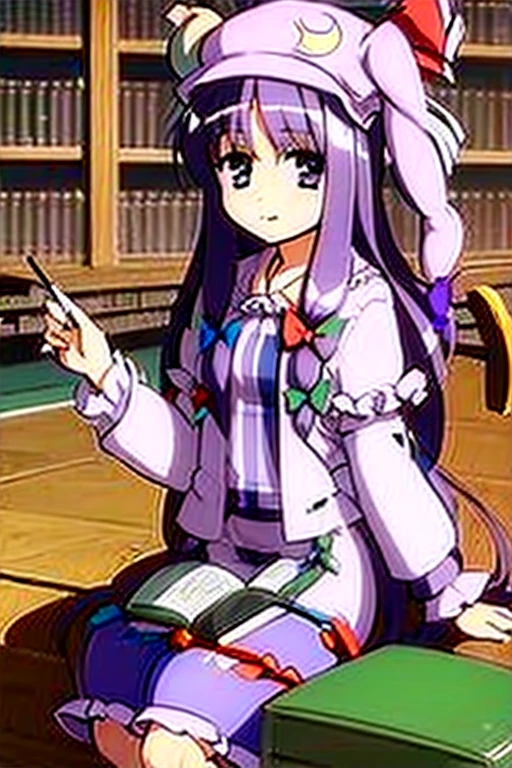 (((Touhou, Patchouli, Library, Costume, Tsukimura Suzuka)))