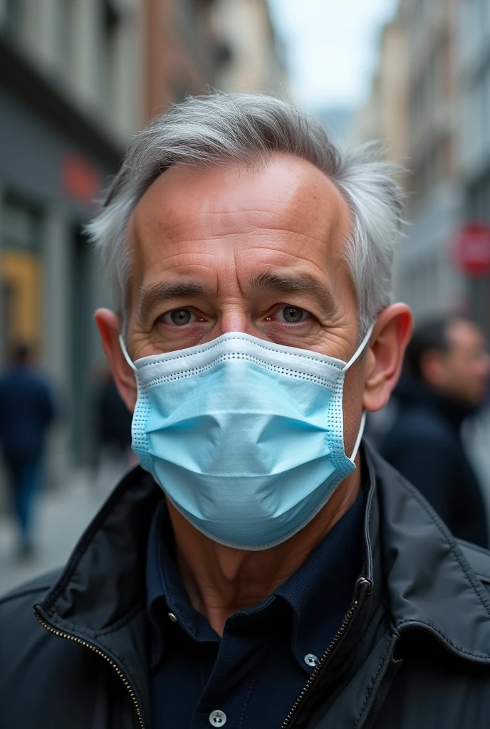 man wearing a mask because of covid-19