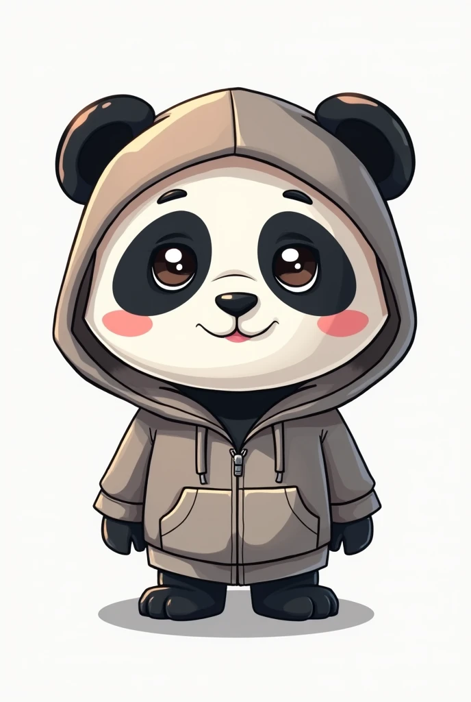 panda logo with hoodie