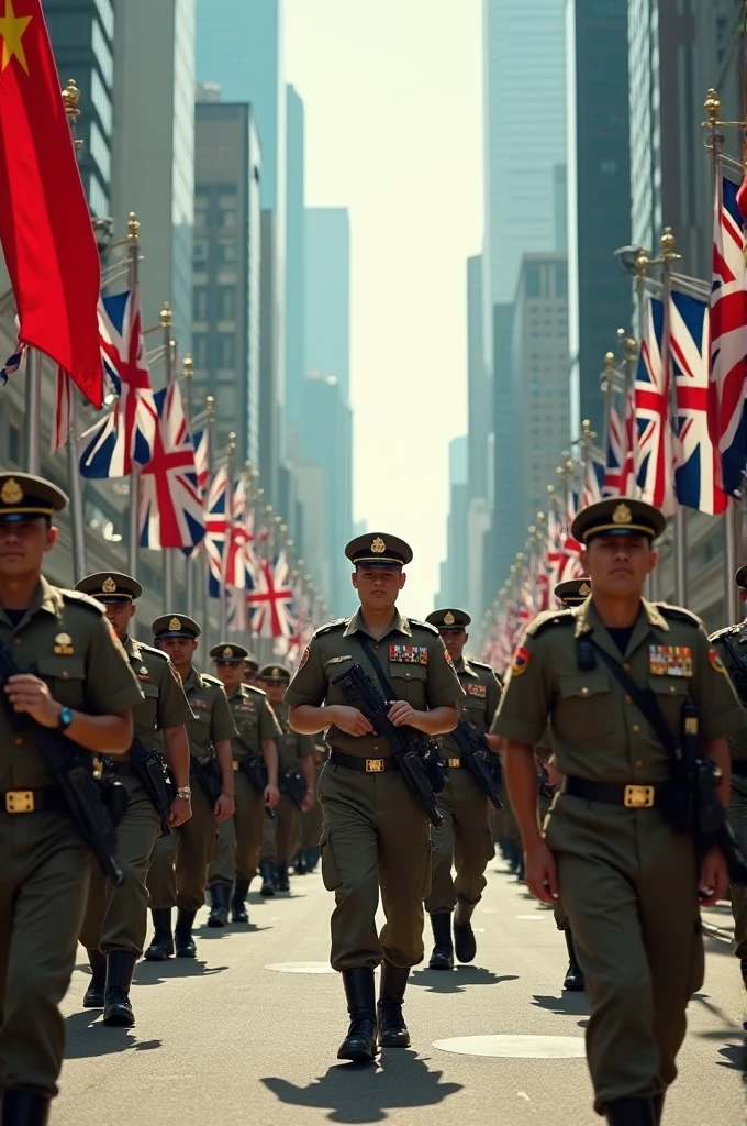 British Commonwealth Occupation Forces enter Hong Kong