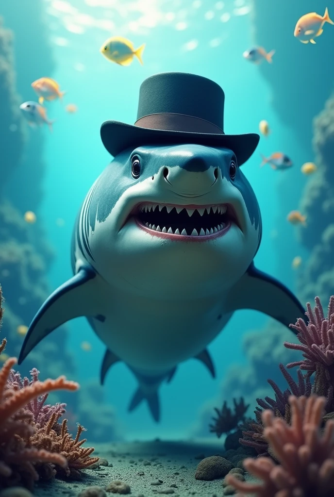 Shark in a hat