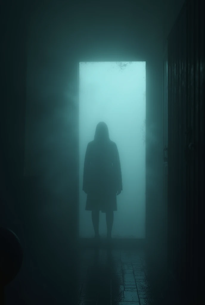 A dark and foggy room.
