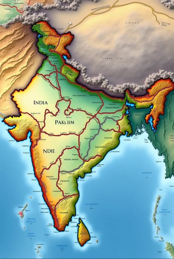 georeferencing map between india and pakistan
