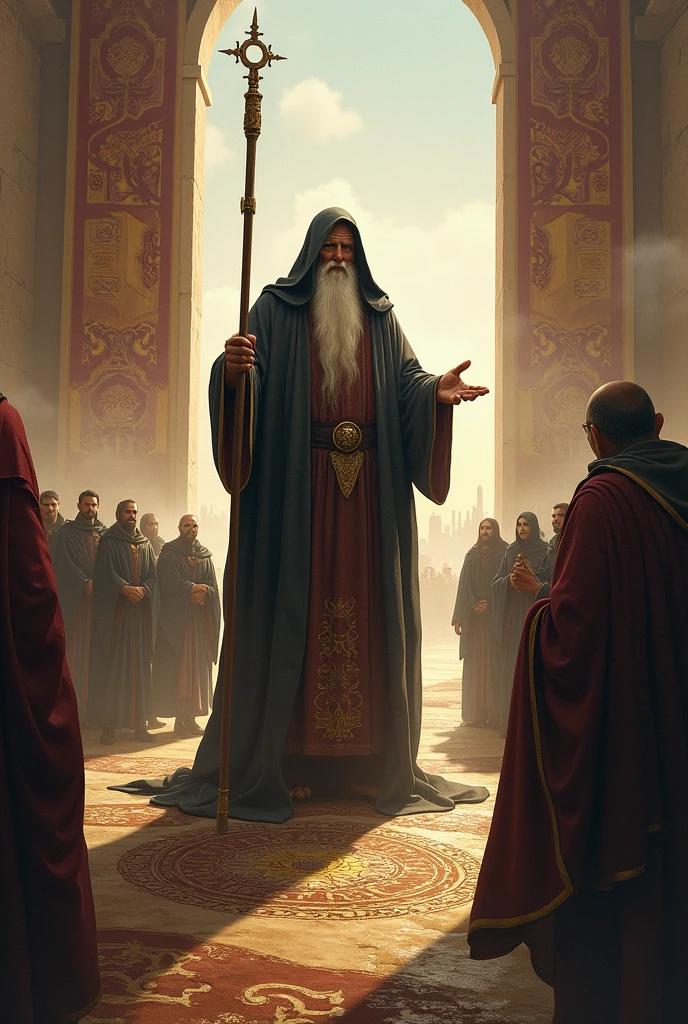 authority performing a blessing or ritual in the founding of cities
