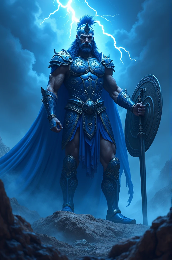 ares greek god blue