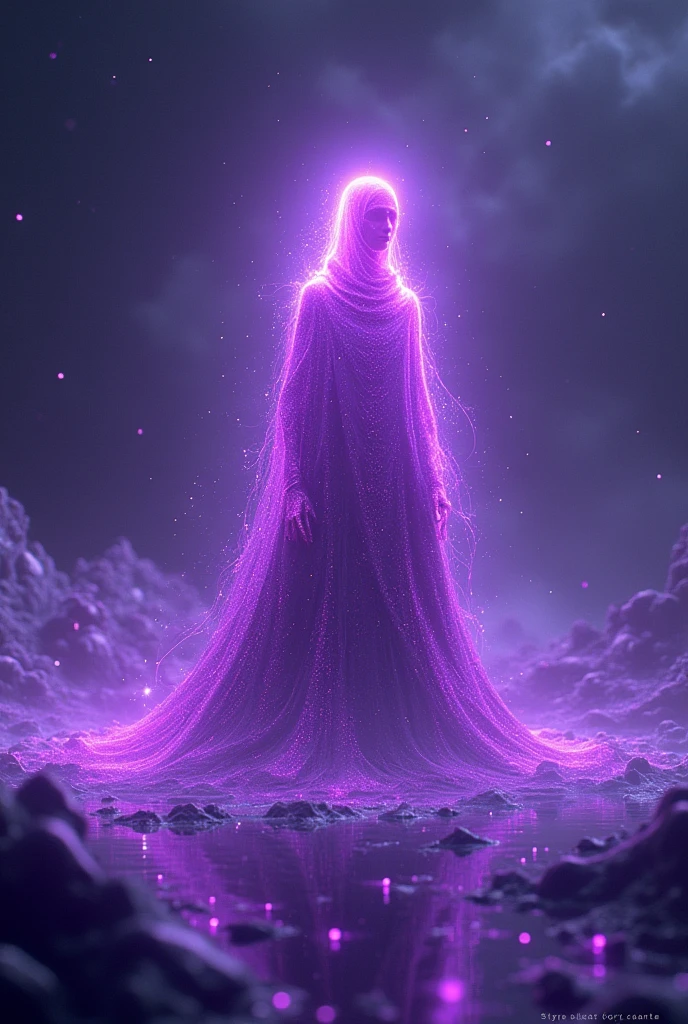 Generate crypto space with purple colour and label it Monad