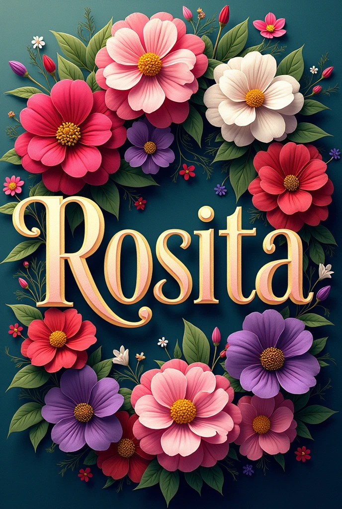 Rosita Flowers text With flowers