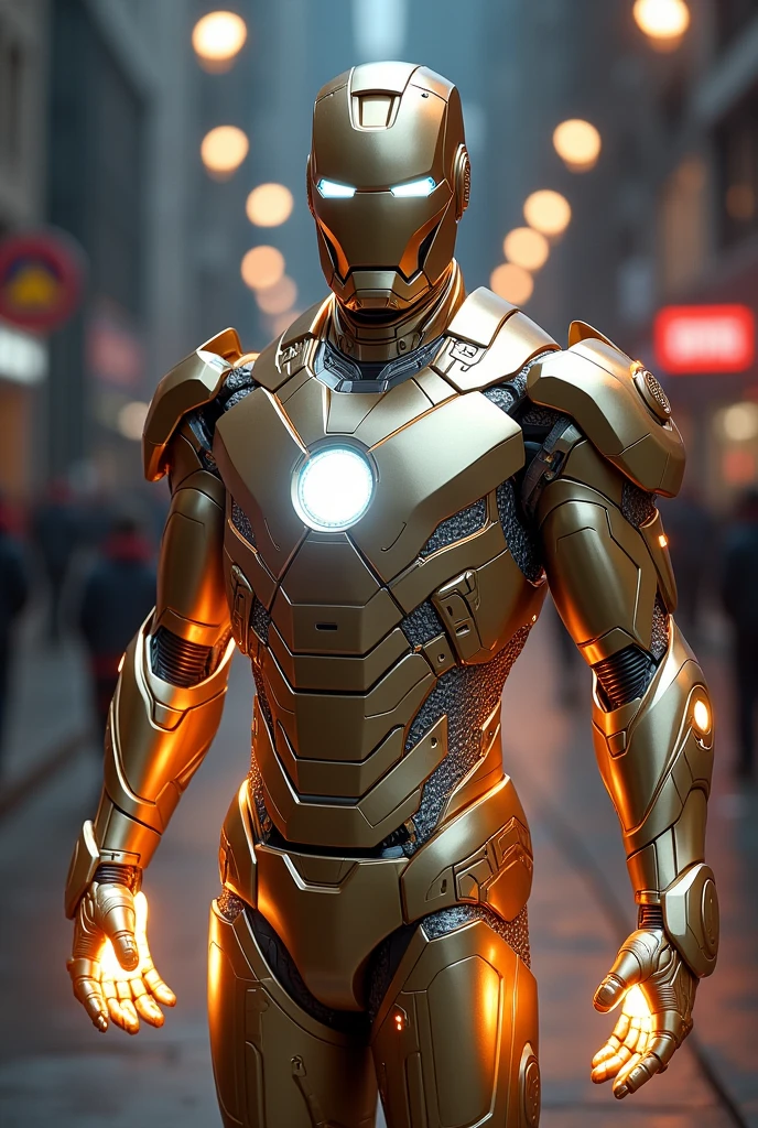 Temporal Manipulation Suit: A suit that allows Iron Man to manipulate time on a small scale. Equipped with a quantum particle core, the suit can slow down or speed up time around Tony Stark, allowing it to react at high speed, repair damage in real time or explore future possibilities for a few seconds. The costume design would have luminescent details in gold and silver., with a holographic clock on his chest that indicates the flow of time. The suit could also create small time bubbles in which enemies or objects would be trapped., frozen in their actions for a few moments. Homem de ferro