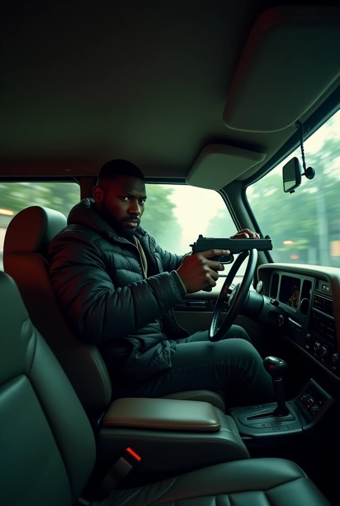 Black man Driving With guns