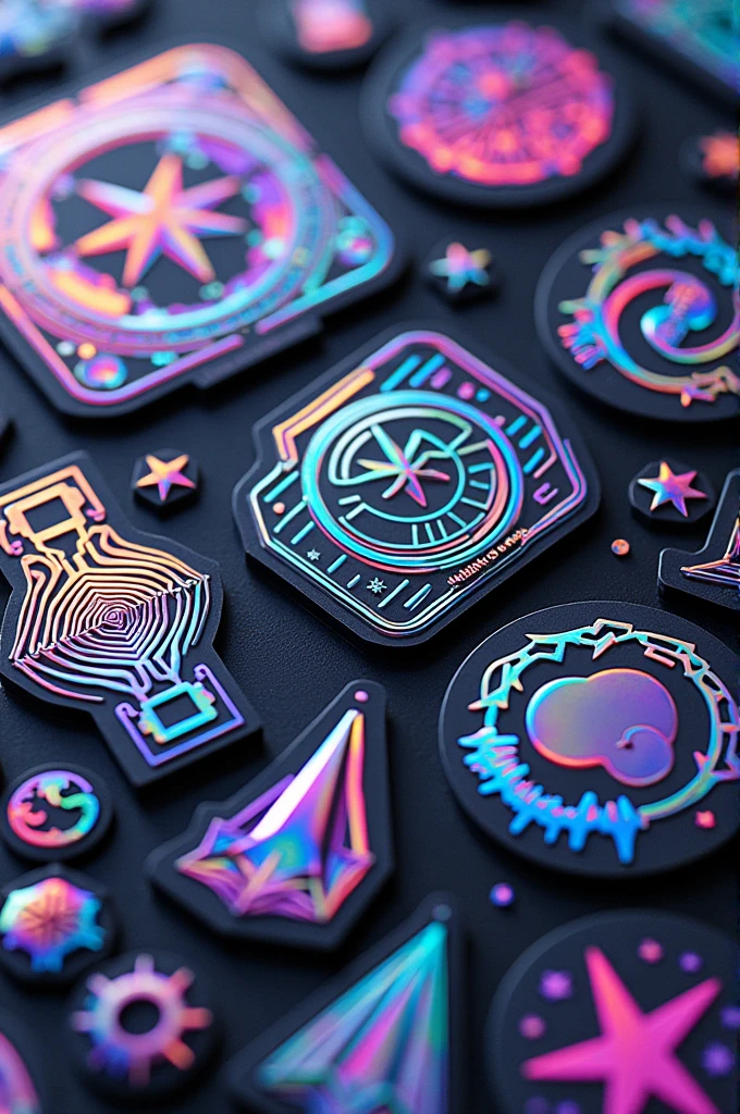 Holographic stickers set