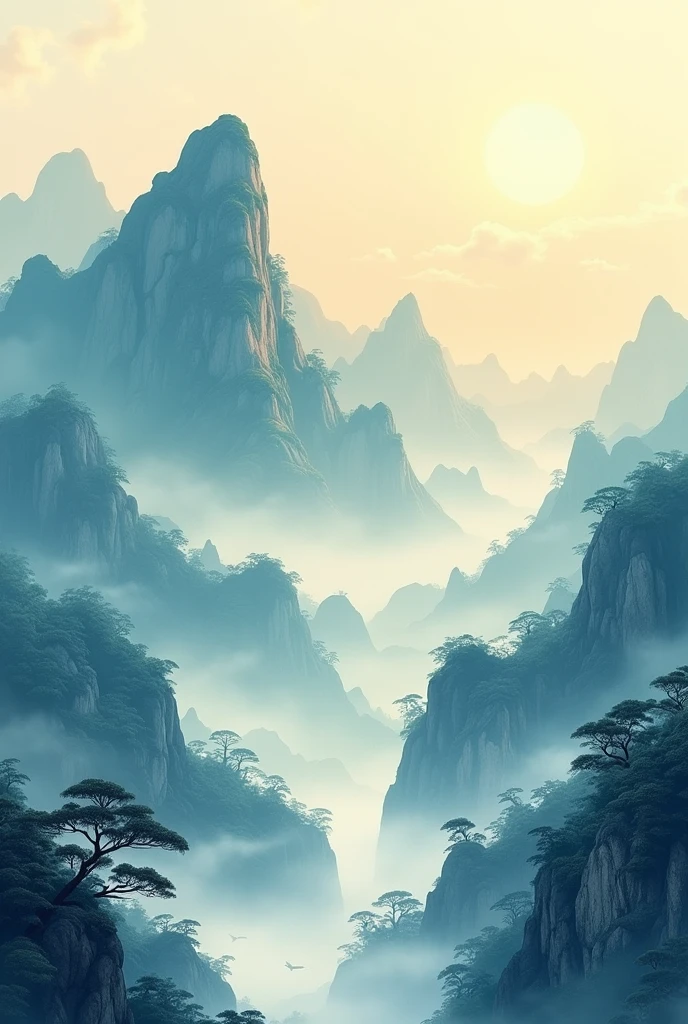 Blue gold Chinese painting background image,no human