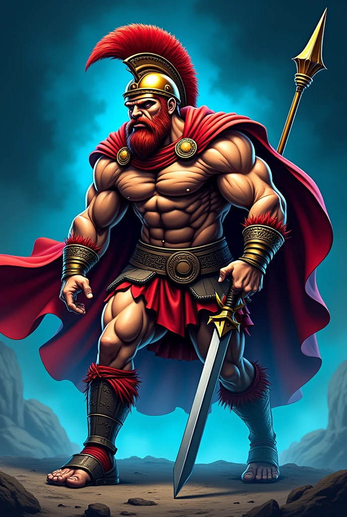 ares team mascot blue greek god
