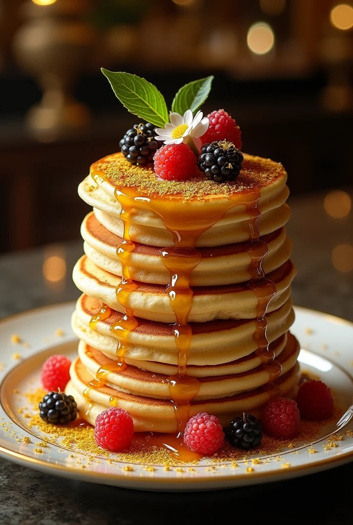 The most expensive pancake that has ever been made it is so fancy and expensive no one can afford this kind of pancake