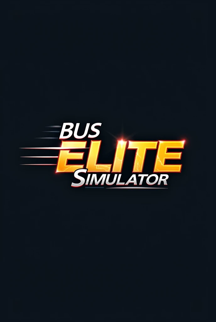 Create me a logo for my game about Simulator and put a text that says "Bus Elite Simulator" and that it is bus style and realistic and I only want the text and no background