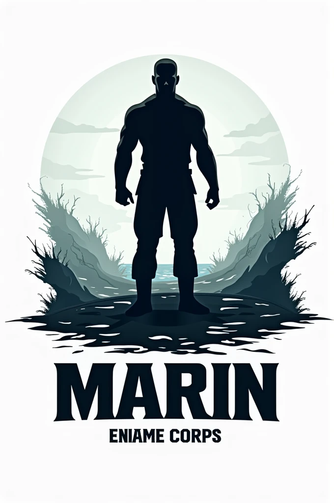 Logo of the Mexican Marine Corps with the surname Marin