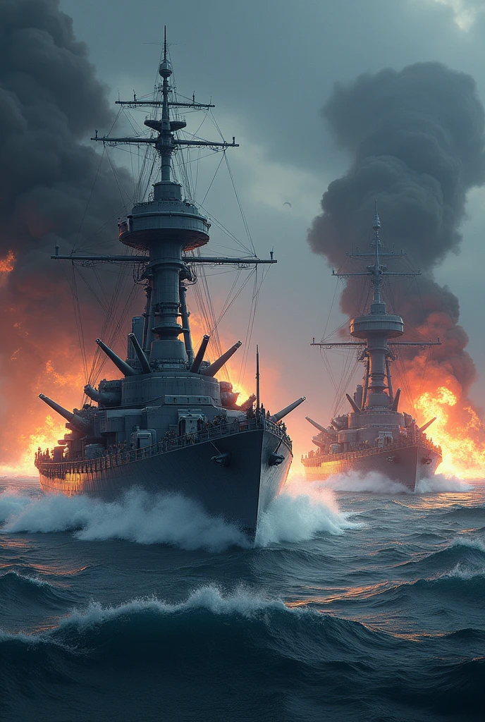 warship battle