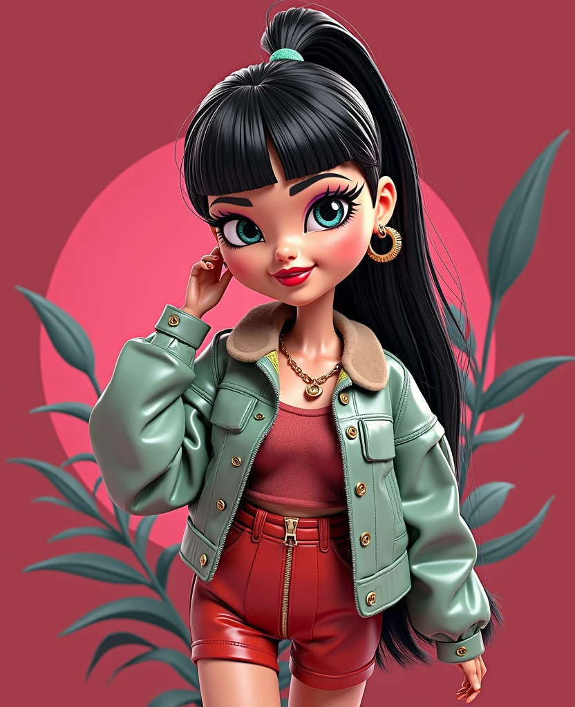 3d illustration Bratz doll with bangs 