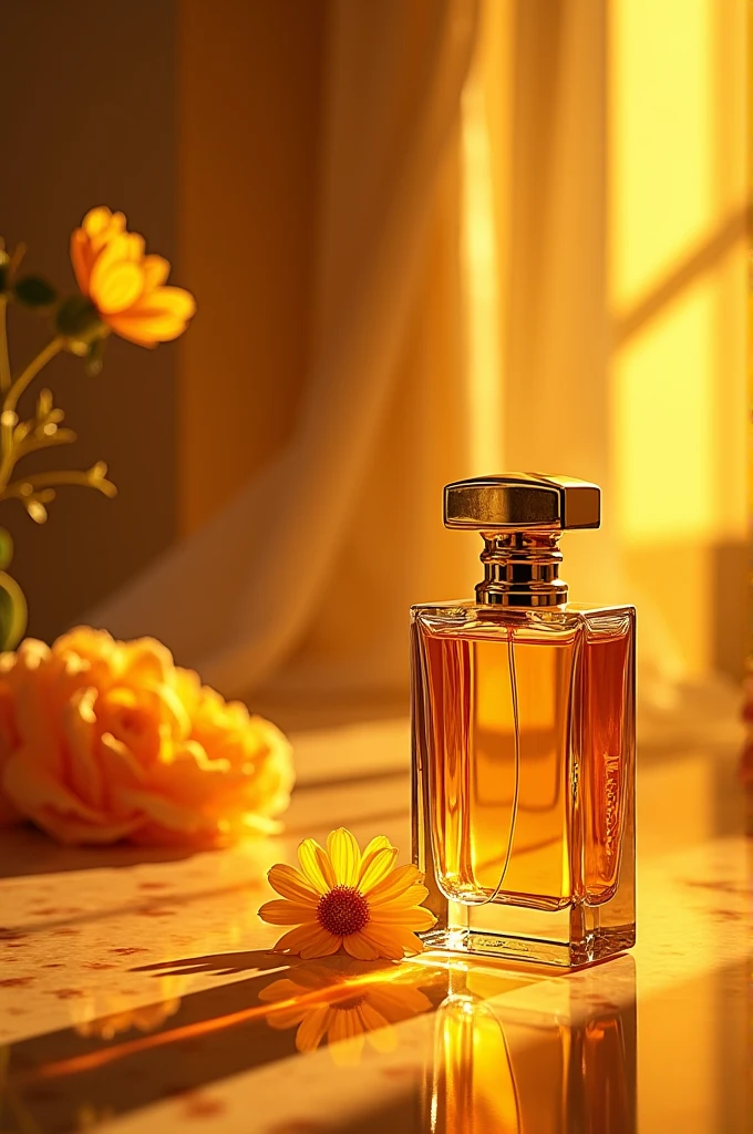 Create a sales advertisement for a yellow perfume