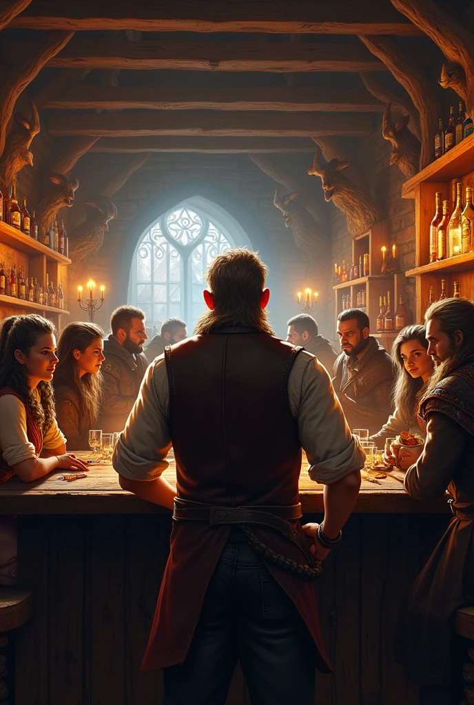 fantasy tavern from behind the bar.