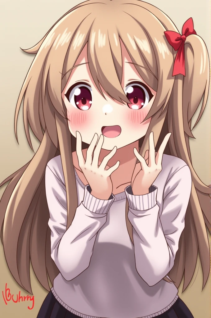 Anime girl giving blowjob