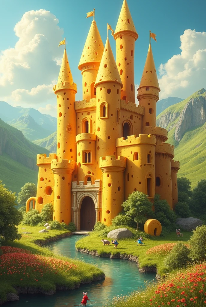 A castle of cheese