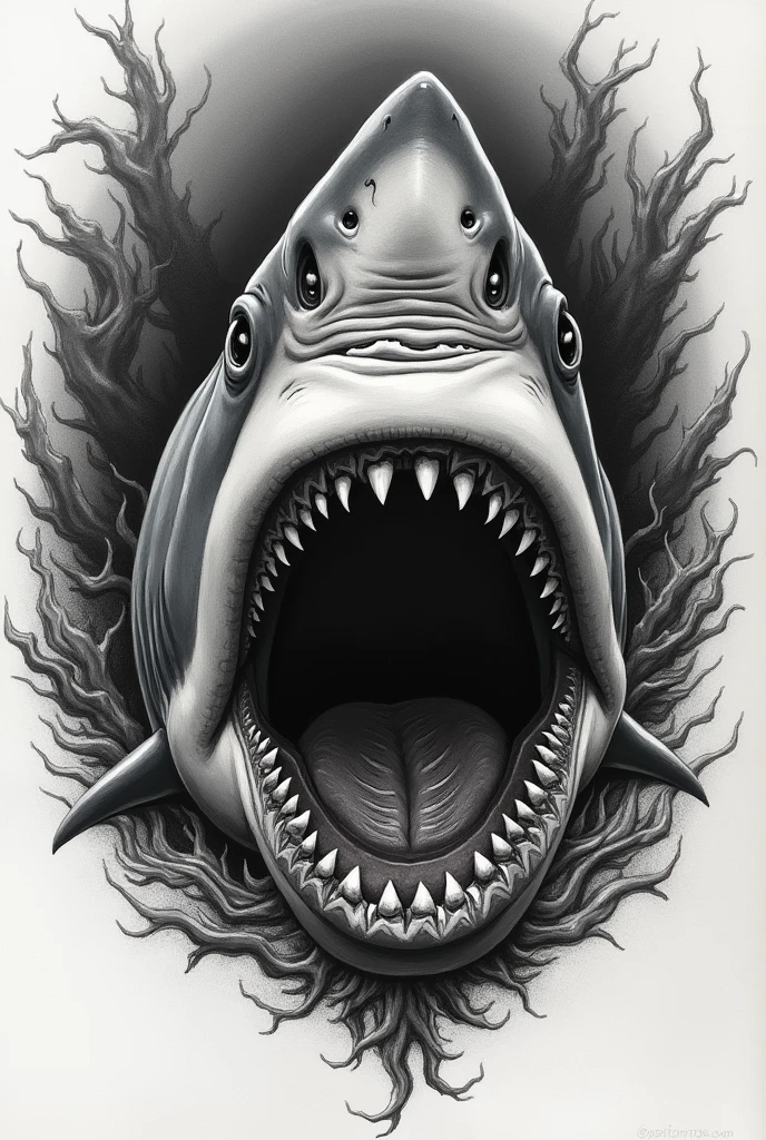 Shark tattoo sketch