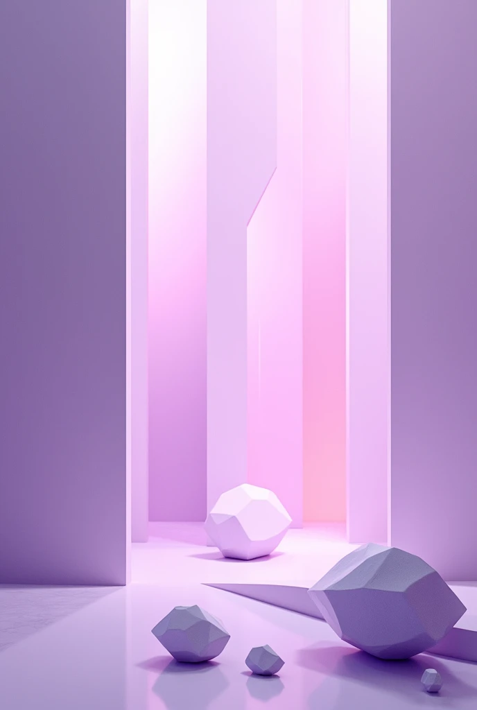 generates a horizontal rectangular background, lilac in color, with geometric shapes, glamour. With space like a barbie doll. Without barbie