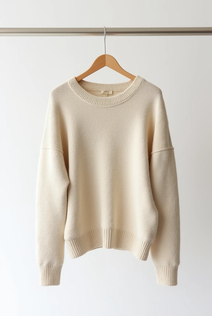Of i give you an image of a sweater, can you take that sweater and add it to a picture with white background. The image should look like a photography done for the handmade sweater for a faceless account. It should be on a hanger