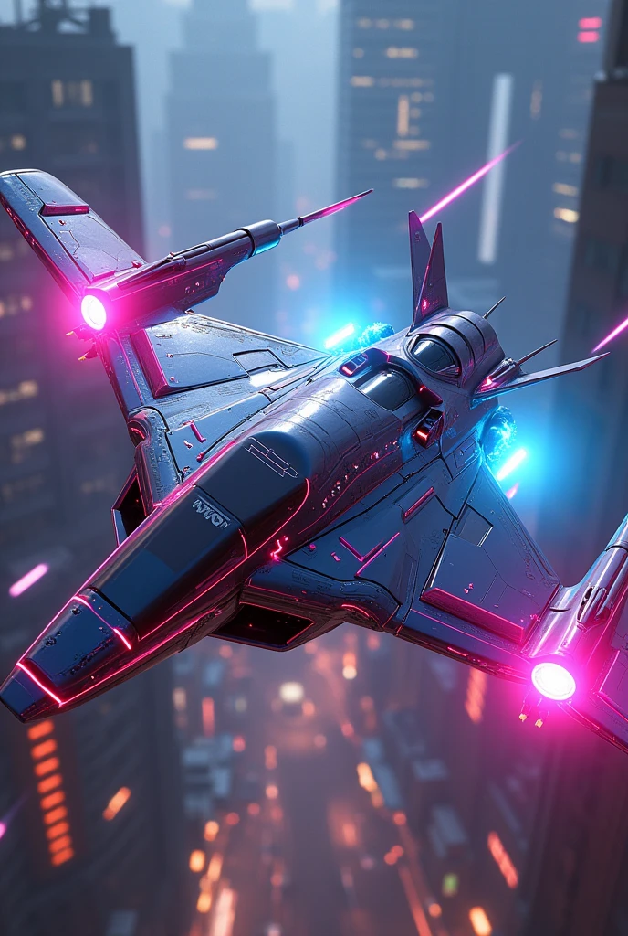 Neon cyber Avion fight neon Monster