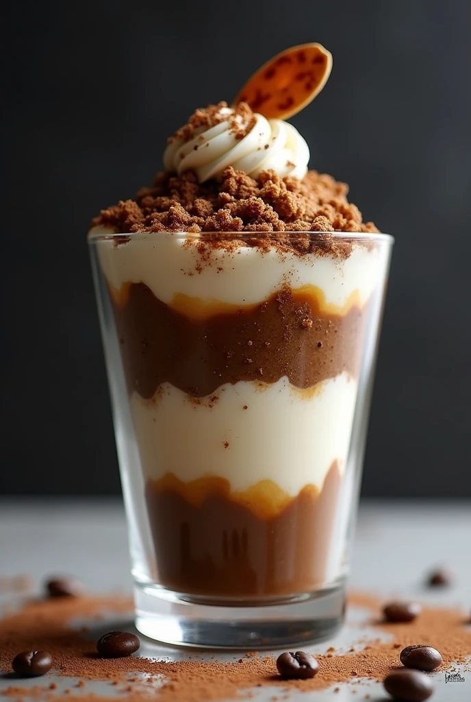 Coffee desserts in a glass