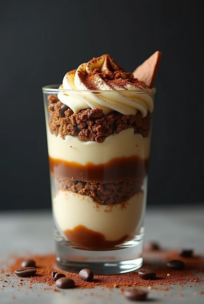 Coffee desserts in a glass