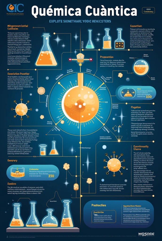 Create a poster about quantum chemistry in Spanish