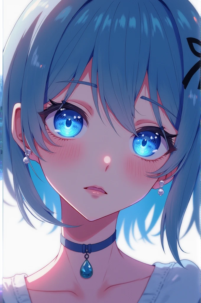 a anime character like sung Kim woo with blue eyes pfp