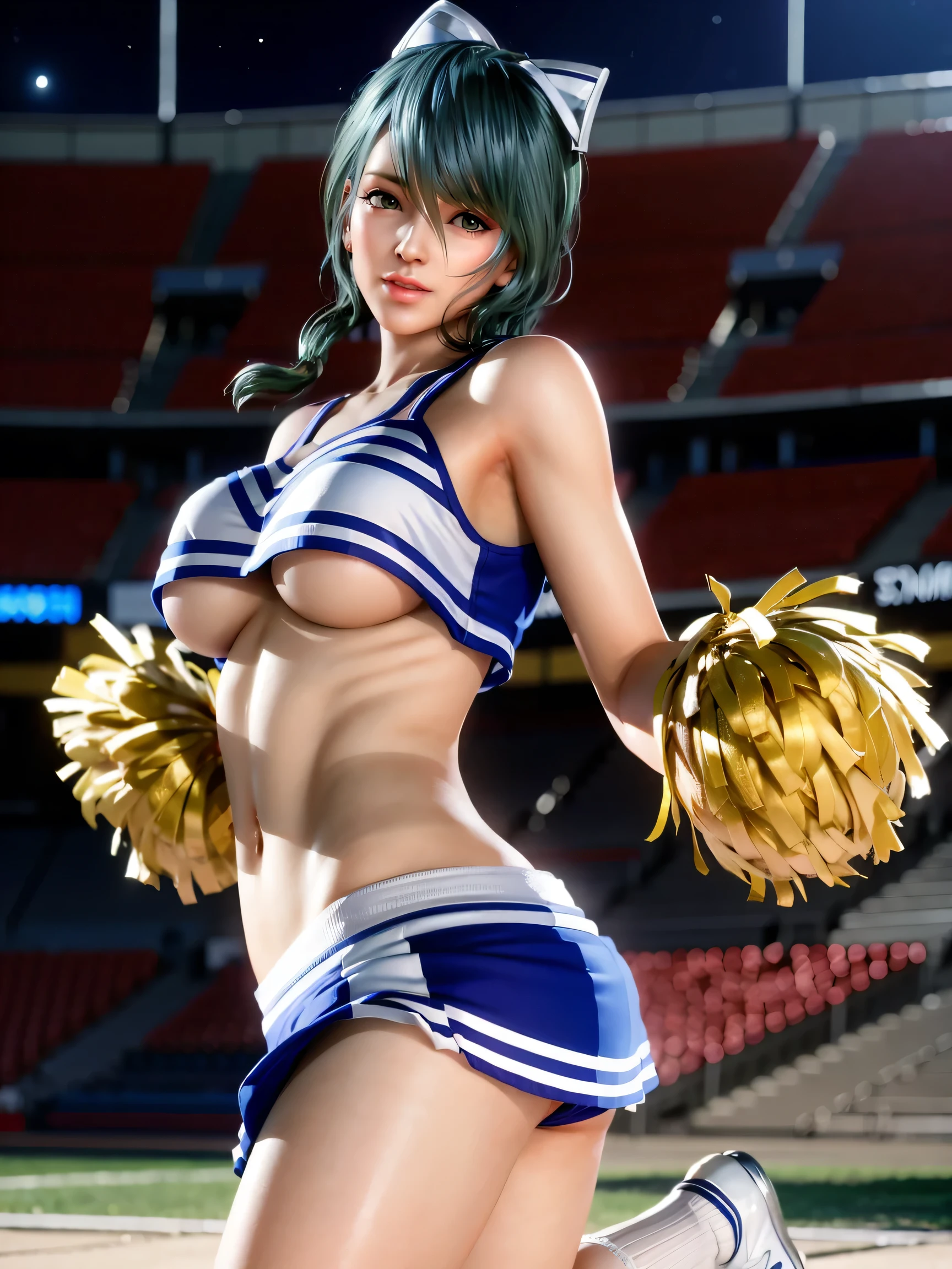 ((.cheerleader)).loose socks.microskirt,stadium.jumping.underboob.panties under .USA striped panties,1 girl, smiling, from behind,, Statue of Liberty, masterpiece, best quality, high resolution, 4k, ultra high resolution, highly detailed, highly detailed, beautiful eyes, beautiful hair, beautiful side, beautiful skin,good hands,shiny skin,curvy,large breats,tamaki,Cosmic eyes