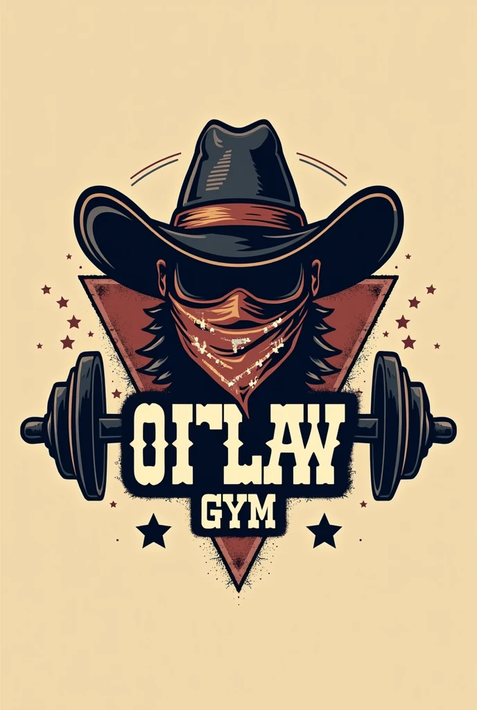 fictitious logo of a gym called "Outlaw Gym", with a wanted poster style, and typical game elements, such as hats, bandanas and sheriff's stars.
texto: "Wanted: Stronger Every Day"
Lots of cartoons, I want something a little more minimalist, it can have more gym elements, less gay, now put a bar at the bottom, it's still gay, cute anime line