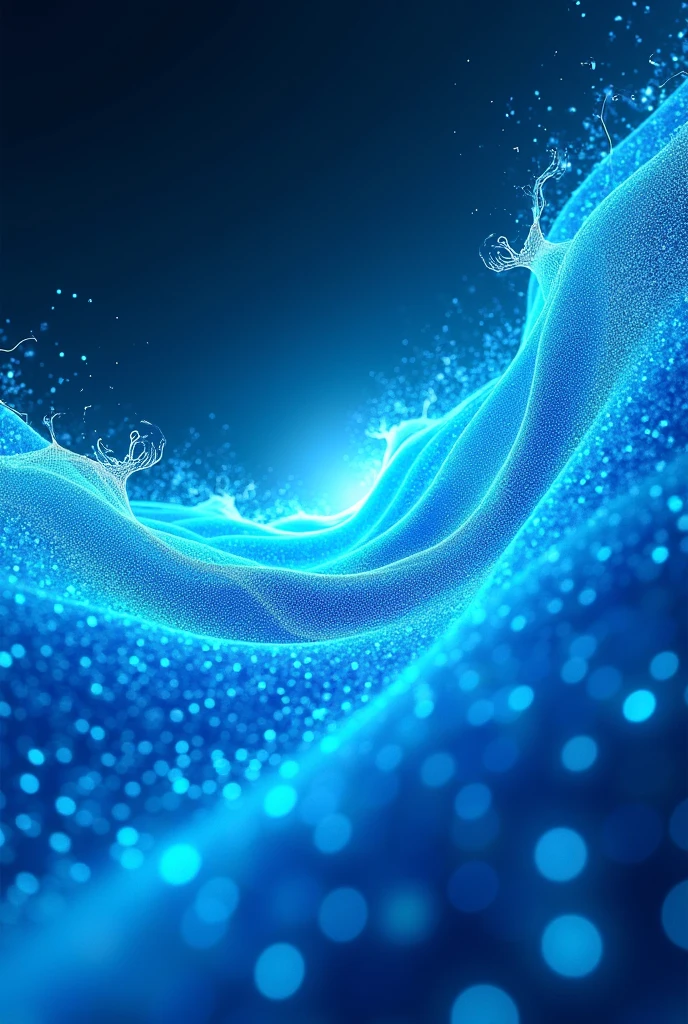 sound, technology, visualization, imagin, strong, powerful, sound effect, blue color, Don't put people and robots and buliding structure in the picture, Put in the direction of moving forward, immersive sound
