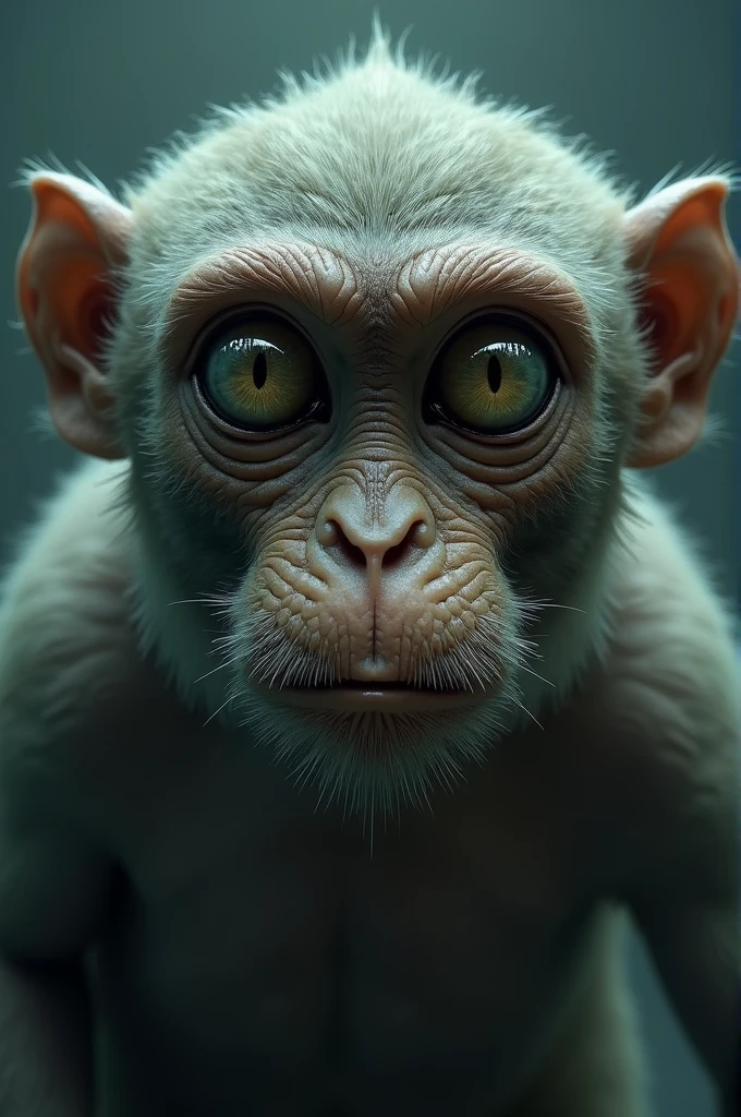 A monkey with 8 eyes