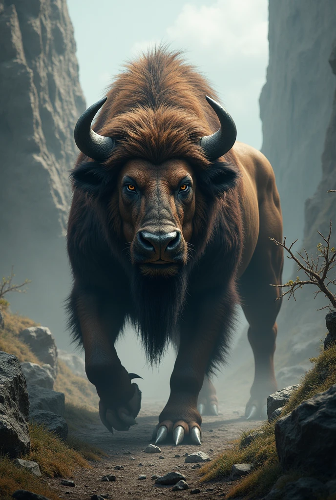 buffalo vs lion fusion and dangerious animal formed