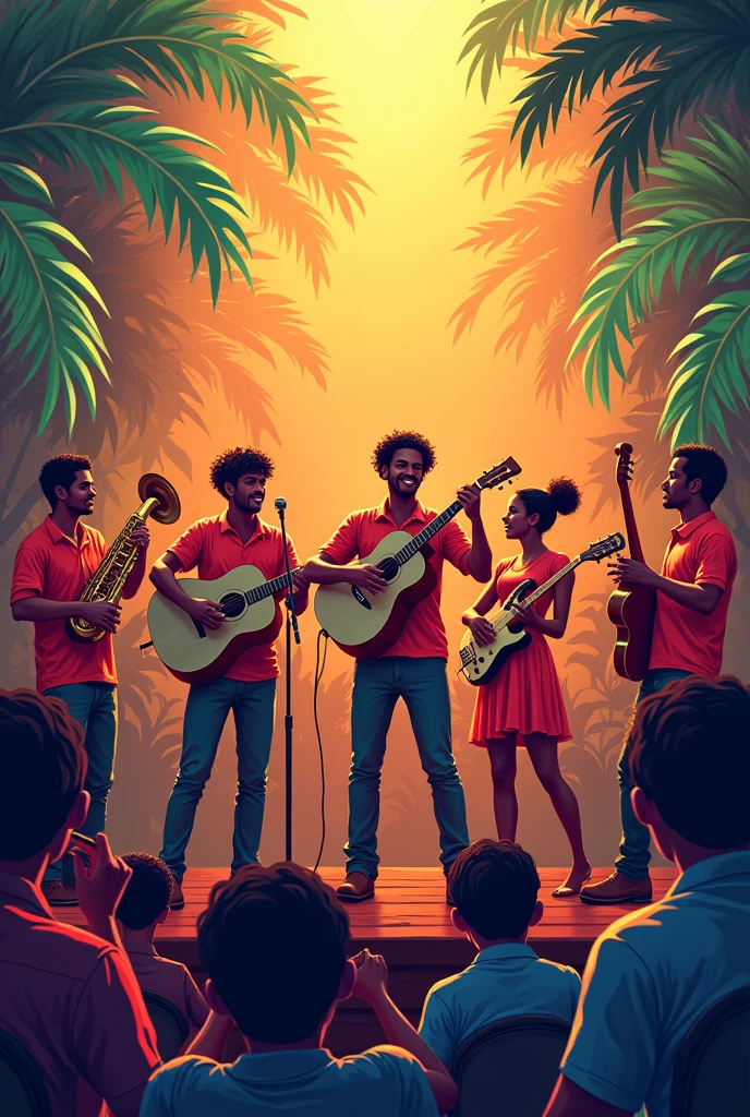 Banda Son Tropical, with the letters "Son Tropical"