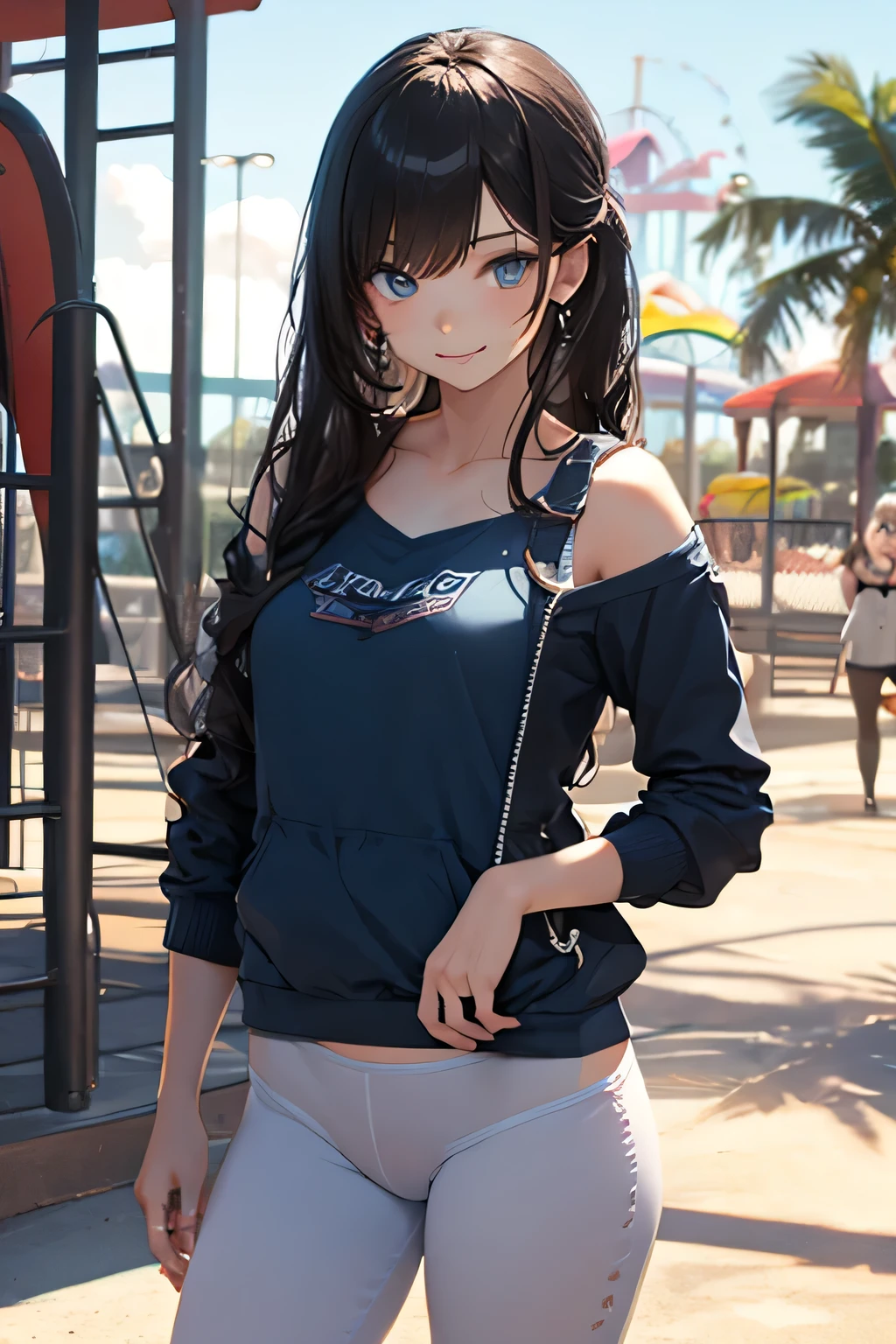 Cute K-Pop Girls, Pee diaper, wet diaper, Tight diapers, Full diaper, smile, Dark blue eyes, Long Hair, Black Hair, playground, sunny, outside, playground, sand, Beach, Waterfront Park, amusement park, Genuineistic, 3d, 2.5D, photoGenuineistic, 3d render, Genuine, detailed, 3d animated, hyperGenuineistic, 3d girl, Genuineistic