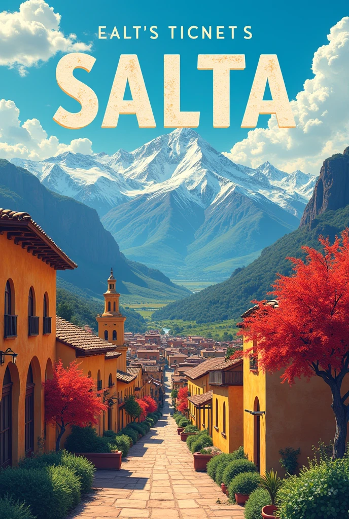 I am a travel agency, can you create an advertising flyer for the sale of tickets to Salta in Argentina? The price would be $10,000