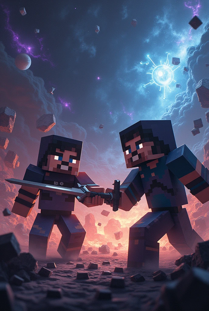 A dark action minecraft galaxy