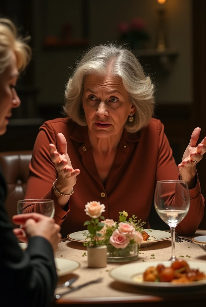 She always talks about politics during dinner