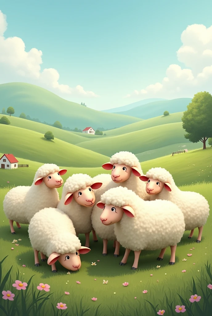 Flock of sheeps 