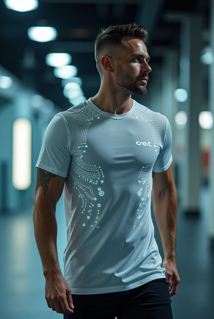 Sport t-shirt that contains technology to check the athlete technique 