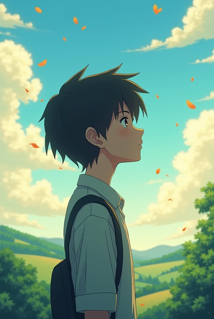 “Create a thumbnail image in the style of Makoto Shinkai for a YouTube channel about learning English vocabulary.”