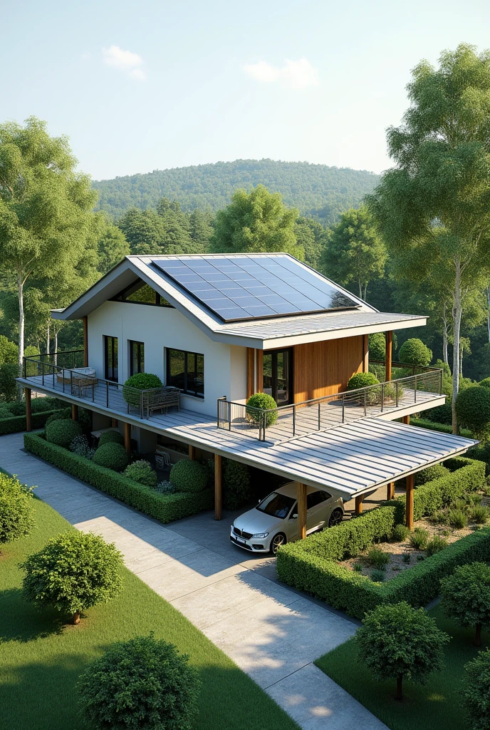 Maison les panneaux solaire abris de jardin carport et toiture