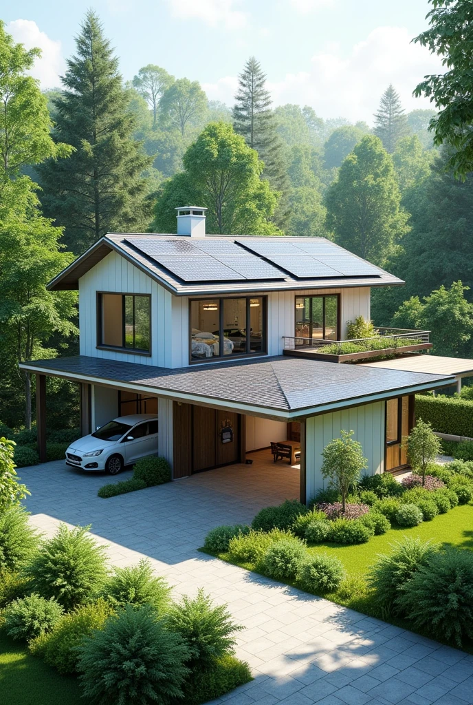 Maison les panneaux solaire abris de jardin carport et toiture